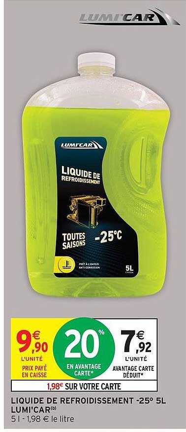 LIQUIDE DE REFROIDISSEMENT -25° 5L LUMI'CAR®