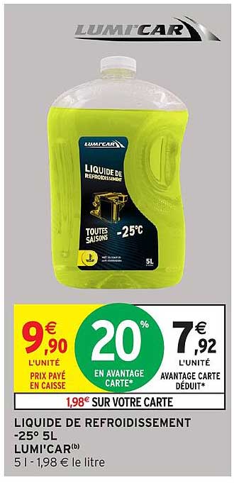 LIQUIDE DE REFROIDISSEMENT -25°C 5L LUMI'CAR