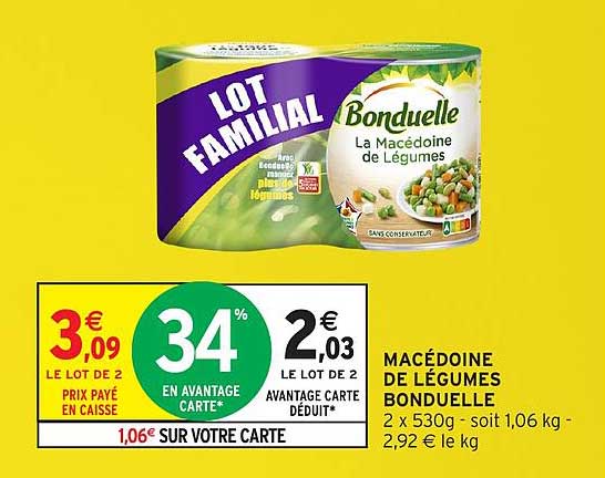 MACÉDOINE DE LÉGUMES BONDUELLE