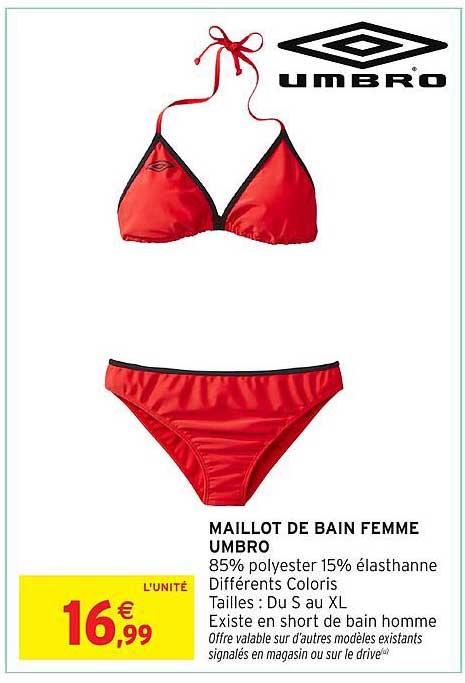 MAILLLOT DE BAIN FEMME UMBRO