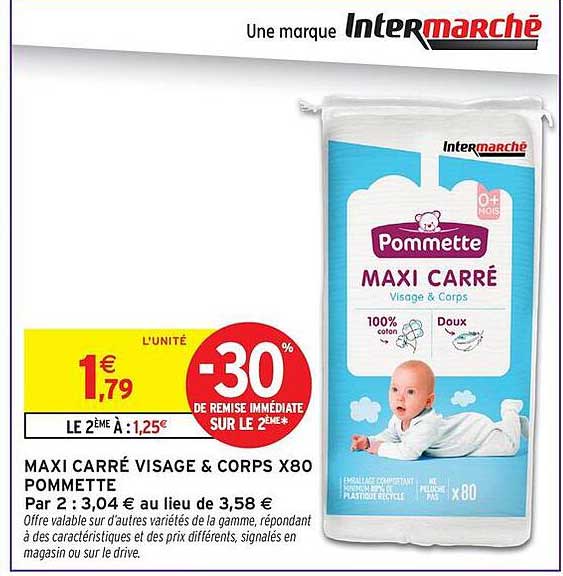 MAXI CARRÉ VISAGE & CORPS X80 POMMETTE