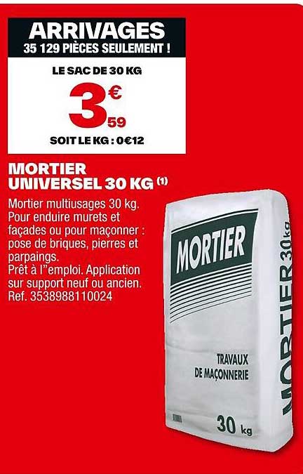 MORTIER UNIVERSEL 30 KG