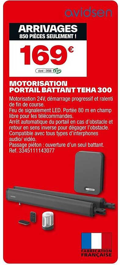 MOTORIZATION PORTAIL BATTANT TEHA 300