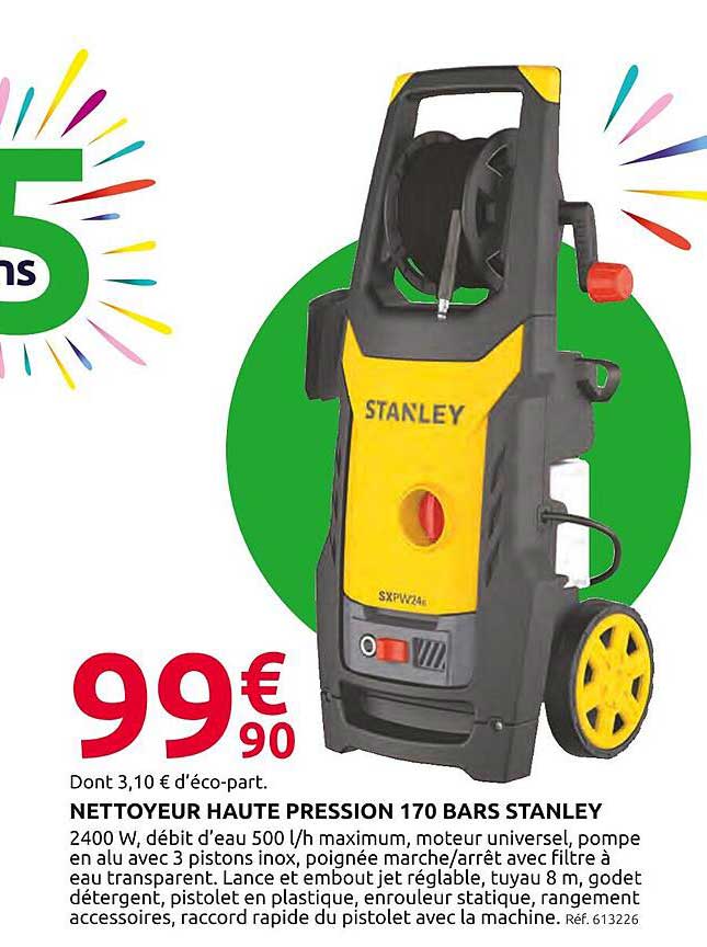 NETTOYEUR HAUTE PRESSION 170 BARS STANLEY