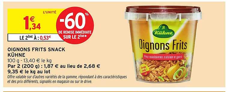 OIGNONS FRITS SNACK KÜHNE