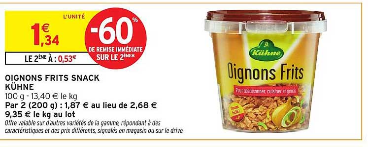 OIGNONS FRITS SNACK KÜHNE