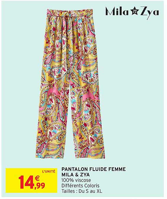 PANTALON FLUIDE FEMME MILA & ZYA