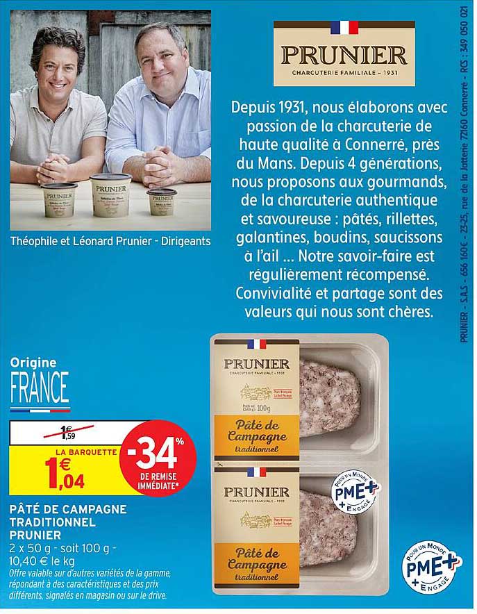 Pâté de Campagne Traditionnel Prunier