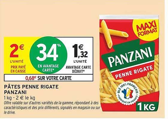 PÂTES PENNE RIGATE PANZANI