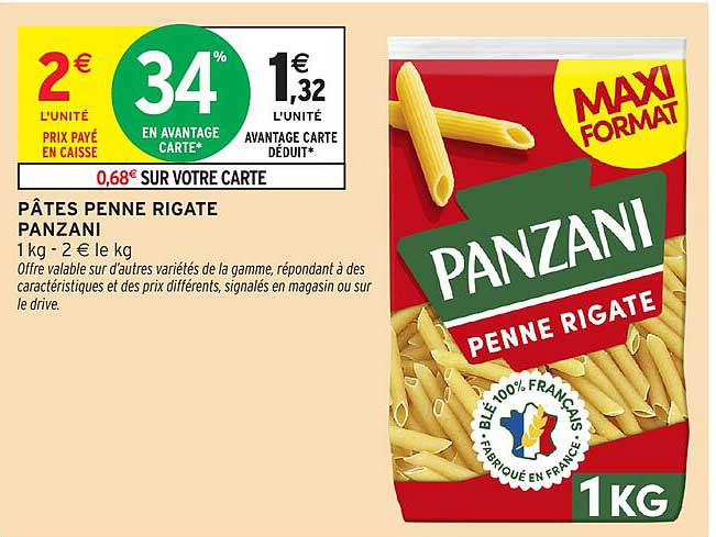 PÂTES PENNE RIGATE PANZANI