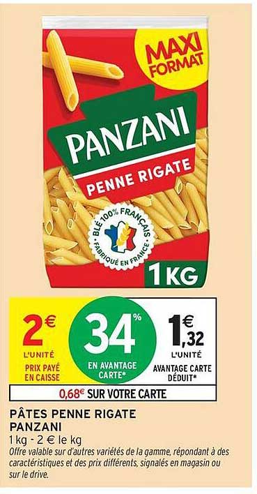 PÂTES PENNE RIGATE PANZANI