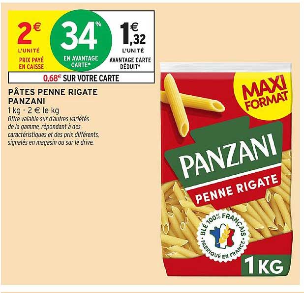 PÂTES PENNE RIGATE PANZANI
