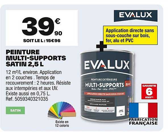 PEINTURE MULTI-SUPPORTS SATIN 2,5 L