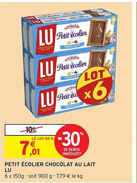 PETIT ÉCOLIER CHOCOLAT AU LAIT LU