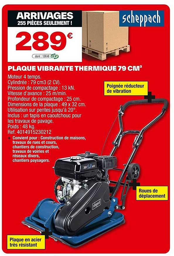 PLAQUE VIBRANTE THERMIQUE 79 CM³