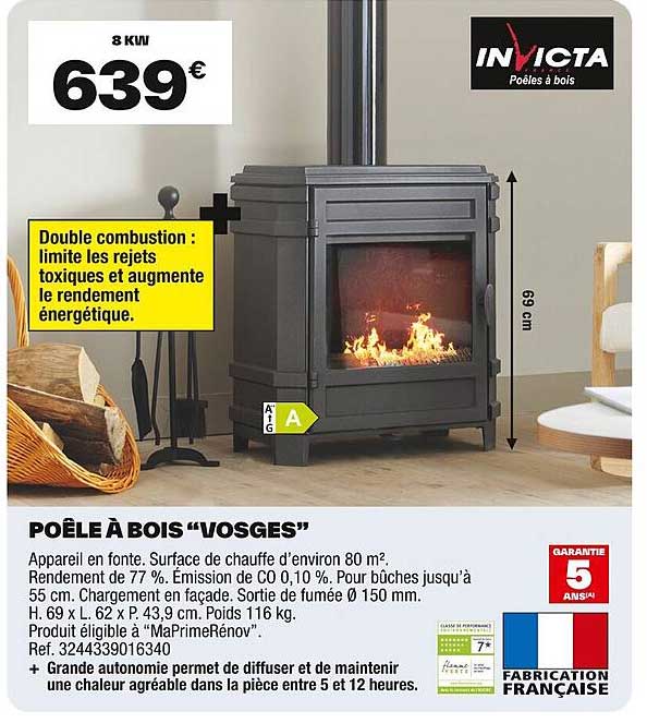 POÊLE À BOIS “VOSGES”