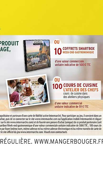 Profitez des coffrets Smartbox ou des cours de cuisine L'Atelier des Chefs !