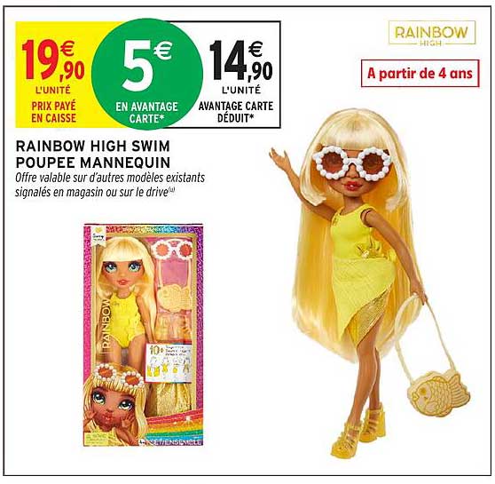 RAINBOW HIGH SWIM POUPEE MANNEQUIN