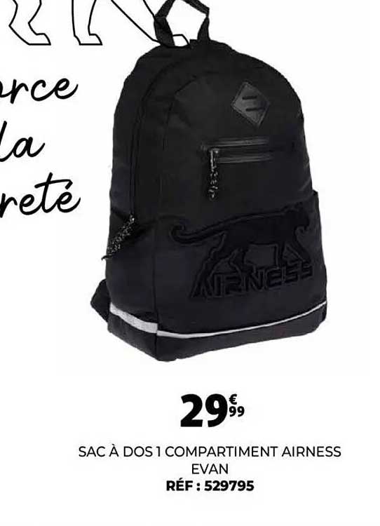 SAC À DOS 1 COMPARTIMENT AIRNESS EVAN
