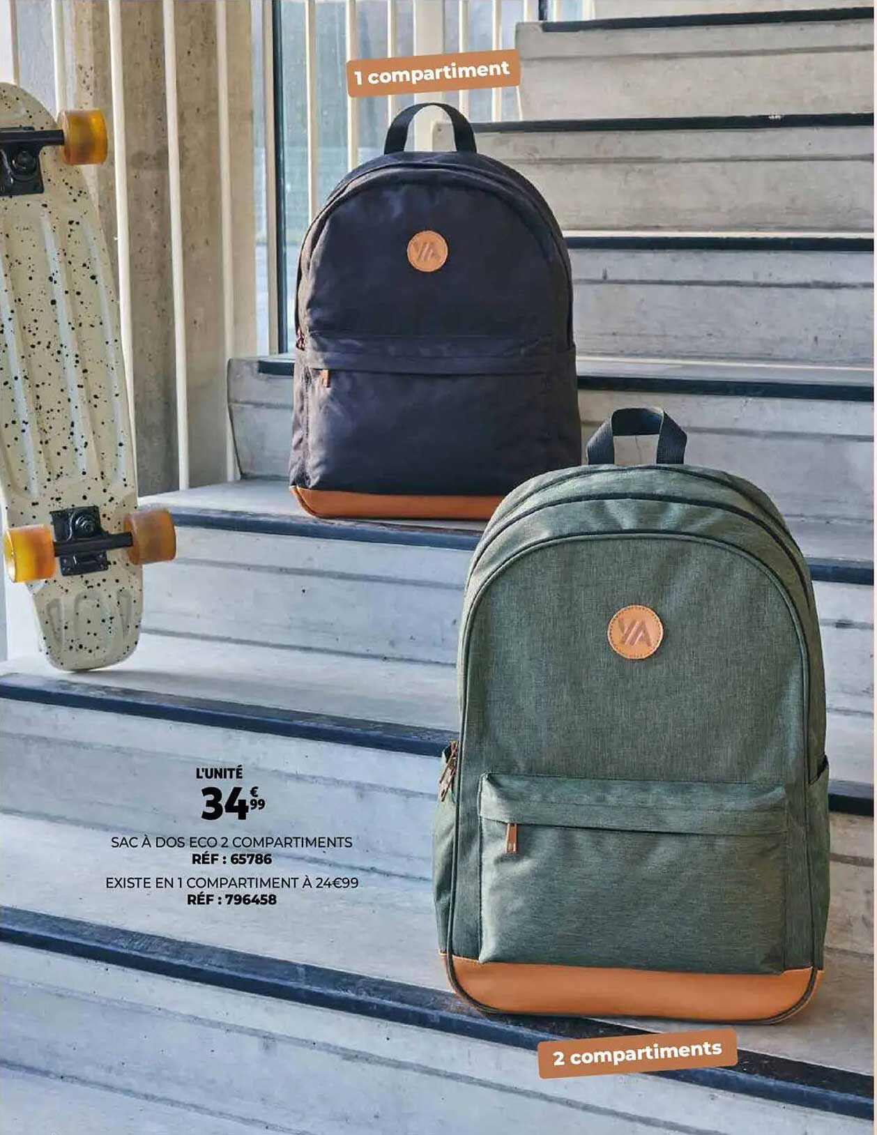 SAC À DOS ÉCO 2 COMPARTIMENTS