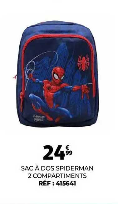 SAC À DOS SPIDERMAN 2 COMPARTIMENTS
