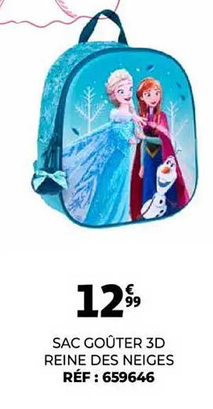 SAC GOÛTER 3D REINE DES NEIGES