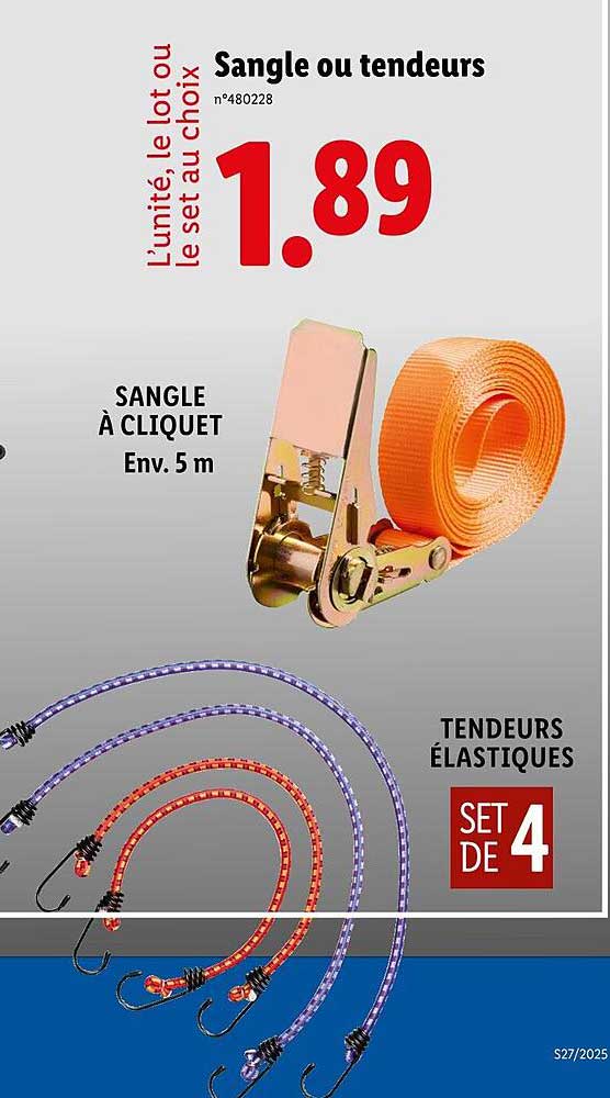 Sangle ou tendeurs