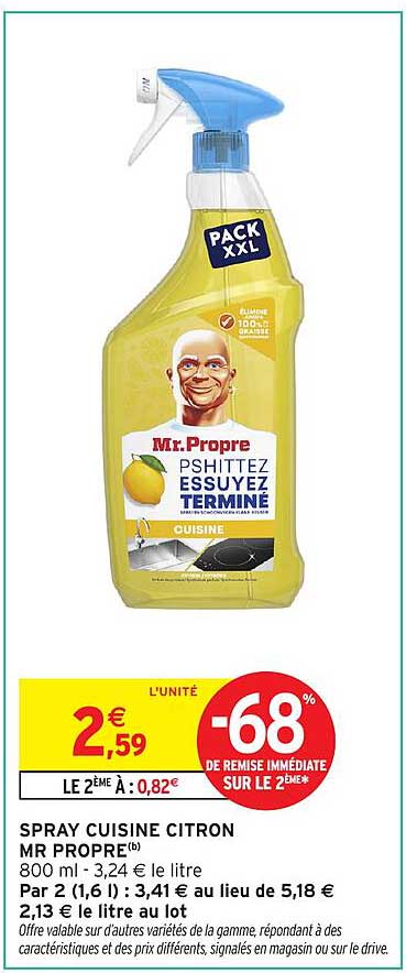 SPRAY CUISINE CITRON MR PROPRE