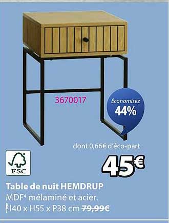Table de nuit HEMDRUP