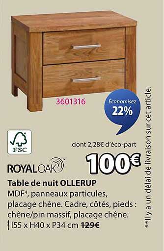 Table de nuit OLLERUP