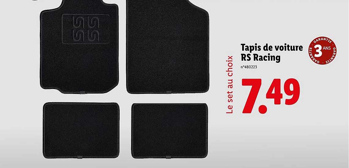 Tapis de voiture RS Racing