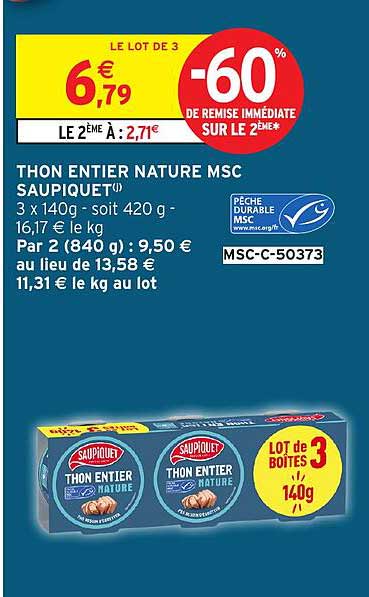 THON ENTIER NATURE MSC SAUPIQUET