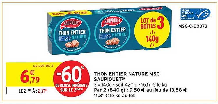 THON ENTIÈRE NATURE MSC SAUPIQUET
