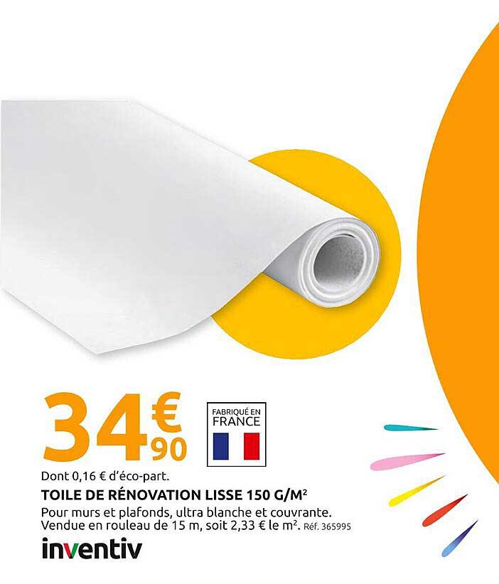 TOILE DE RÉNOVATION LISSE 150 G/M²