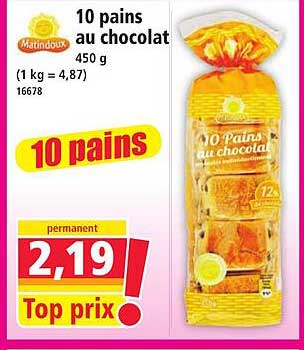 10 pains au chocolat 450 g