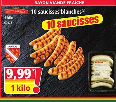 10 saucisses blanches(a)