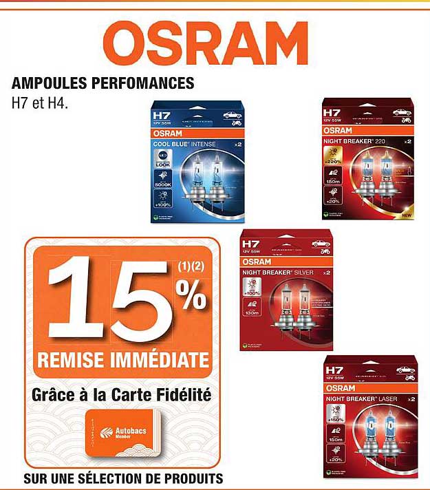 15% REMISE IMMÉDIATE Grâce à la Carte Fidélité
