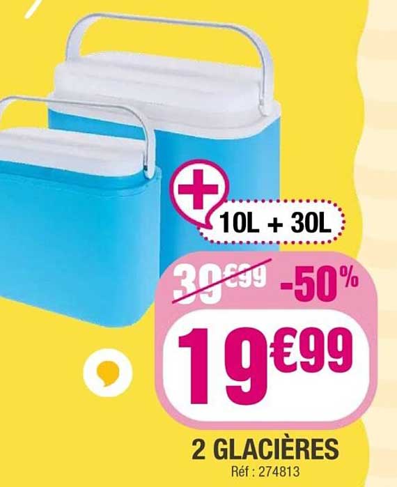 2 GLACIÈRES 10L + 30L