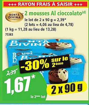2 mousses Al cioccolato(d)