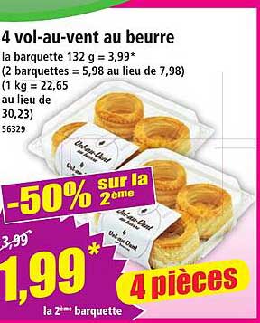 4 vol-au-vent au beurre