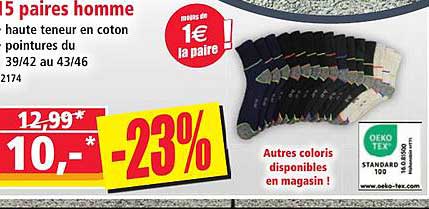 5 paires homme