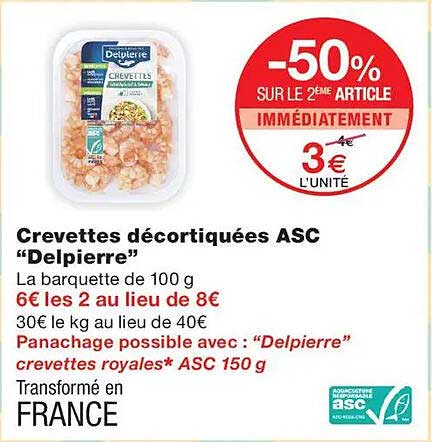 -50% SUR LE 2E ARTICLE IMMÉDIATEMENT 3€ L'UNITÉ