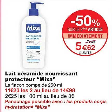 -50% SUR LE 2ÈME ARTICLE IMMÉDIATEMENT