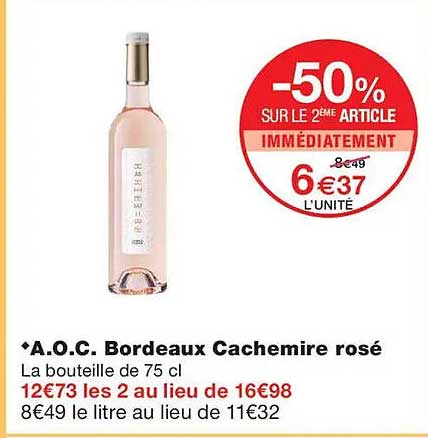 -50% SUR LE 2ÈME ARTICLE IMMÉDIATEMENT