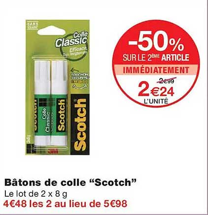 -50% SUR LE 2ème ARTICLE IMMÉDIATEMENT