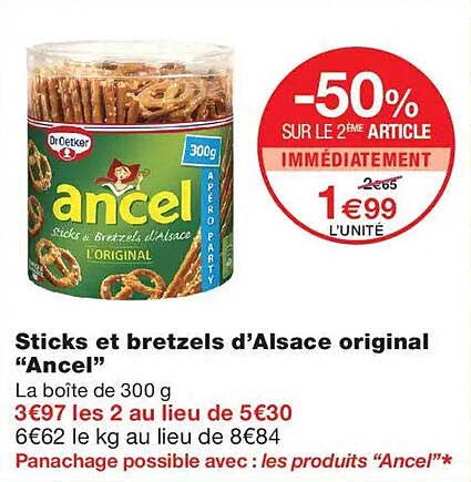 -50% SUR LE 2ÈME ARTICLE IMMÉDIATEMENT
