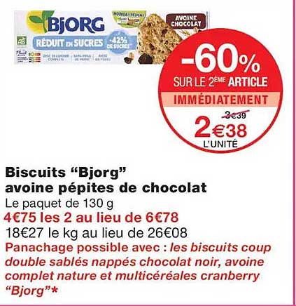 -60% SUR LE 2ÈME ARTICLE IMMÉDIATEMENT