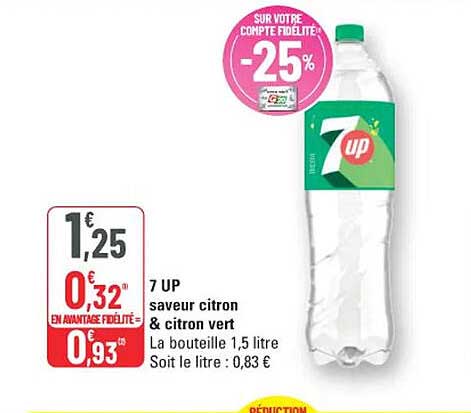 7 UP saveur citron & citron vert