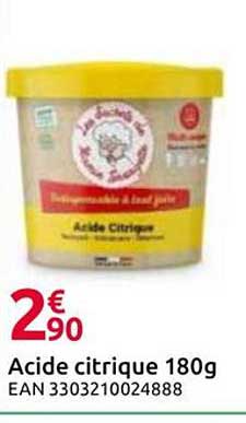 Acide citrique 180g