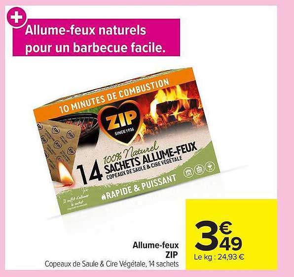 Allume-feux naturels pour un barbecue facile.